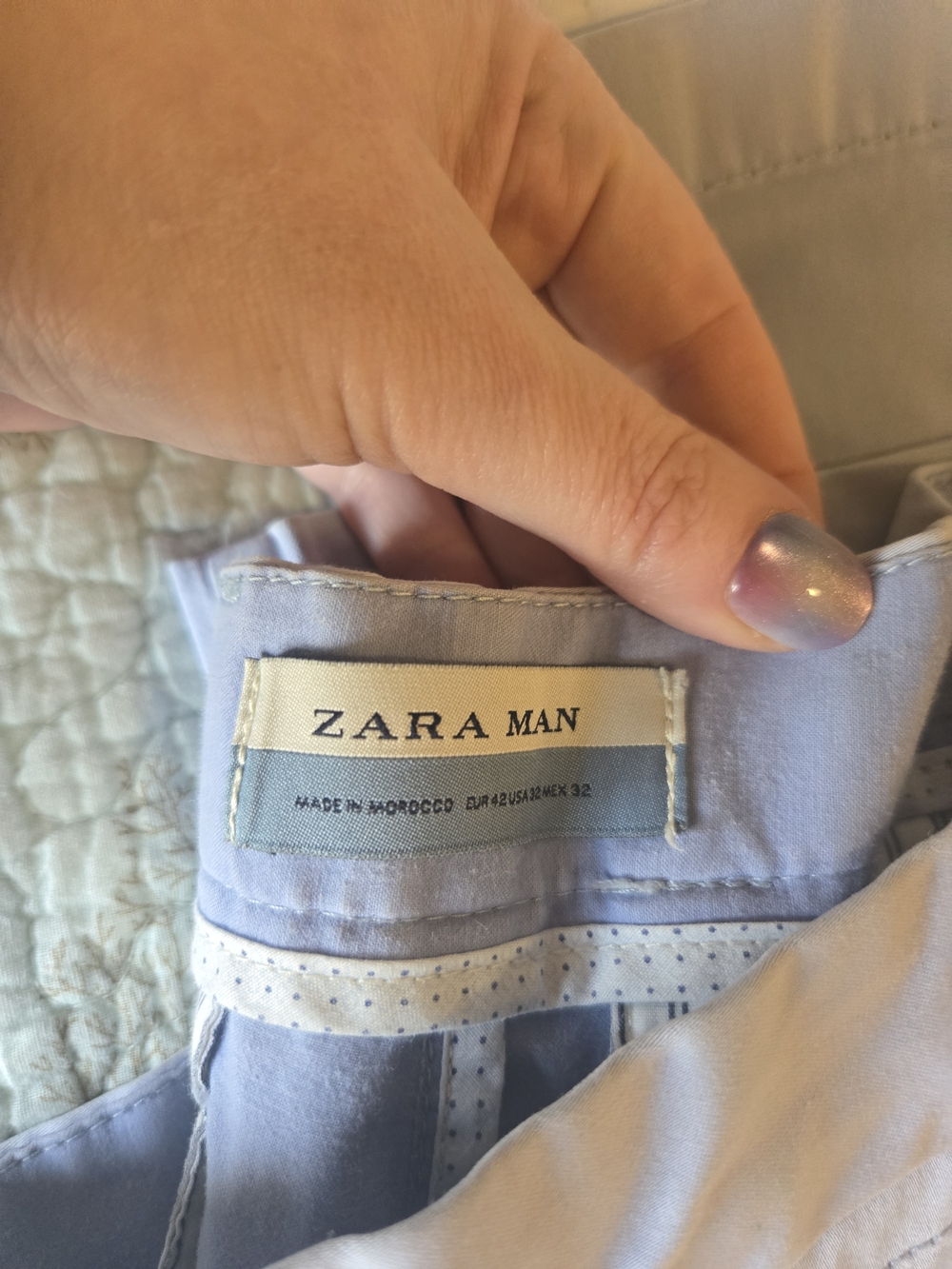 Zara Light Gray Slim Chino Pants 32 X 32 - Picture 2 of 4